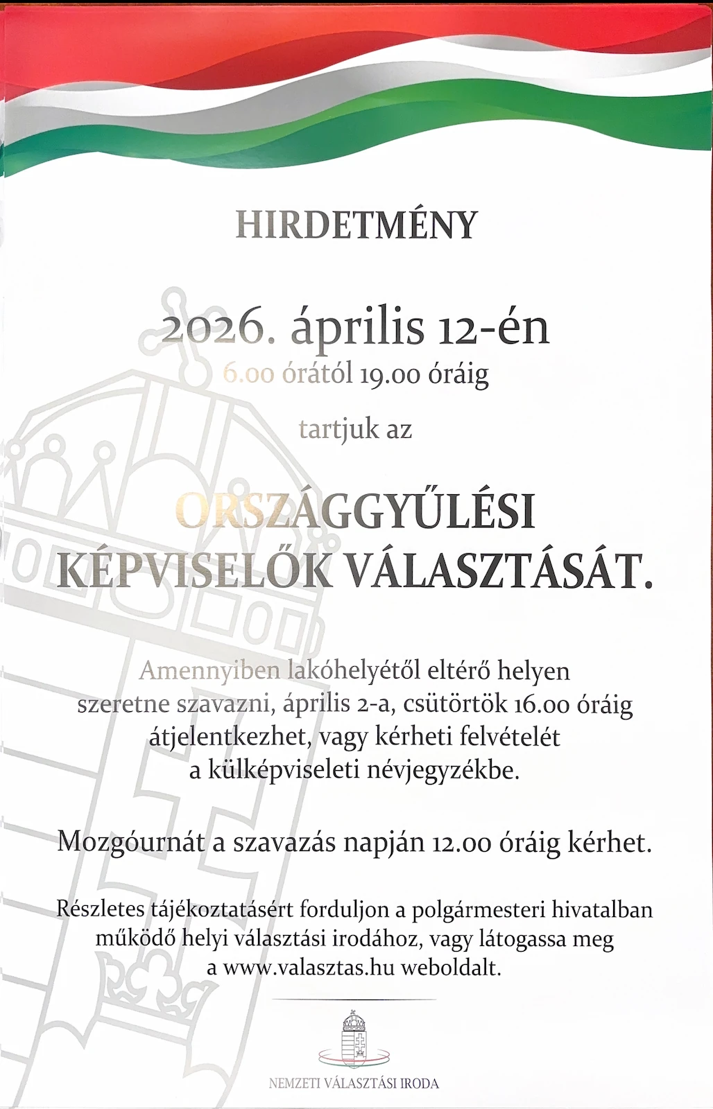 Választási plakát 2026